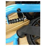 Medline Mobility Lightweight Folding Steel Rollator Walker with 6-inch Wheels, Adjustable Seat and Arms, Light Blue