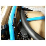 Medline Mobility Lightweight Folding Steel Rollator Walker with 6-inch Wheels, Adjustable Seat and Arms, Light Blue