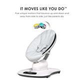 4momsÂ® mamaRoo 4 Multi-Motionâ¢ Baby Swing, Bluetooth Baby Rocker with 5 Unique Motions, Cool Mesh Fabric, Grey
