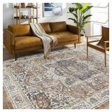 ComiComi Machine Washable Area Rug Vintage Oriental Rug, Non-Shed, Non-Slip, Boho Distressed Accent Rug 2