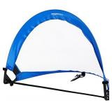 Amazon Basics Pop-Up Soccer Goal Net Set with Carrying Case - 2.5 Feet, Blue