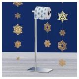 Modern Square Base Tissue Holder Stand, 21.25", in Chrome