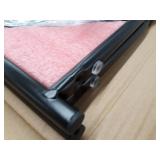 danpinera End Table, Side Table Metal Waterproof Small Coffee Table Sofa Side Table with Round Removable Tray for Living Room Bedroom Balcony and Office (Black)