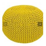 Hoooked -RibbonXL Knitting Kit Pouf Silver Spicy Ocre