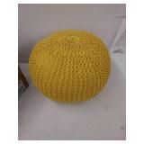 Hoooked -RibbonXL Knitting Kit Pouf Silver Spicy Ocre