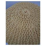 Hoooked -RibbonXL Knitting Kit Pouf Silver Spicy Ocre