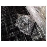 Basics 6-Cube Wire Grid Storage Shelves, 14" x 14" Stackable Cubes, Black