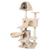 CUPETS Cat Tree Pet Furniture Cat Condo with House,Cat Scratching Post Indoor for Cats and Kittens
