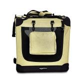 Amazon Basics Folding Portable Soft Pet Dog Crate Carrier Kennel - 26 x 18 x 18 Inches, Khaki