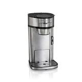 Hamilton Beach Scoop Single Serve Coffee Maker, Fast Brewing, Stainless Steel (49981A)