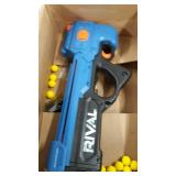 NERF Rival Charger MXX-1200 Motorized Blaster -- 12-Round Capacity, 100 FPS Velocity -- Includes 24 Official Rival Rounds -- Team Blue