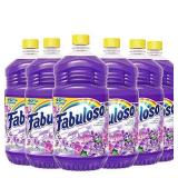 Fabuloso All Purpose Cleaner, Lavender, Bathroom Cleaner, Toilet Cleaner, Floor Cleaner, Shower and Glass Cleaner, Mop Cleanser, Kitchen Pots and Pans Degreaser, 56 Fluid Ounce (Pack of 6) (153041)