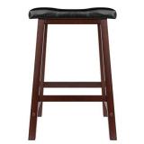 Winsome Mona Stool, 24", Antique Walnut