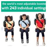 mifold hifold fit-and-fold Highback Booster Seat, Adjustable Narrow, Foldable Booster Car Seat for Everyday, Travel, Carpooling and More Slate Grey