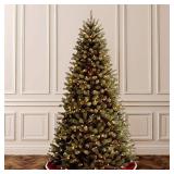 National Tree Company Pre-Lit Artificial Full Christmas Tree, Green, North Valley Spruce, White Lights, Includes Stand, 6.5 Feet