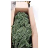 National Tree Company Pre-Lit Artificial Full Christmas Tree, Green, North Valley Spruce, White Lights, Includes Stand, 6.5 Feet