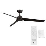 Roboto Indoor and Outdoor 3-Blade Smart Ceiling Fan 62in Oil Rubbed Bronze with Remote Control