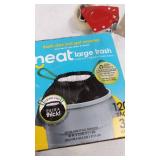 Neat Tall Kitchen 30 Gallon Drawstring Trash Bags - (MEGA 120 Count) - Triple Ply Fortified, Eco-Friendly 50% Recycled Material, Neutralize+ Odor Technology, Reversible Black and White Garbage Bags