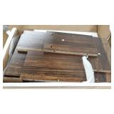 VECELO Modern Versatile Nightstands X-Design Side End Table Night Stand Storage Shelf with Bin Drawer for Living Room Bedroom, Set of 2 (Brown)