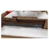 VECELO Modern Versatile Nightstands X-Design Side End Table Night Stand Storage Shelf with Bin Drawer for Living Room Bedroom, Set of 2 (Brown)