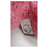 Klear Vu Shaggy Bed Rest Back Support Pillow, One Size, Pink