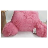 Klear Vu Shaggy Bed Rest Back Support Pillow, One Size, Pink