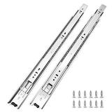 Tobinice 6 Pairs of 22 Inch Hardware 3-Section Full Extension Ball Bearing Side Mount Drawer Slides,100 LB Capacity Drawer Slide