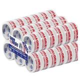 Aviditi Tape Logic 2 Inch x 55 Yard 2.2 Mil Red/White, Heavy Duty Packing Tape,"Fragile Handle with Care" 36 Pack, Perfect for Packing, Shipping, Moving, Home and Office