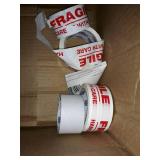 Aviditi Tape Logic 2 Inch x 55 Yard 2.2 Mil Red/White, Heavy Duty Packing Tape,"Fragile Handle with Care" 36 Pack, Perfect for Packing, Shipping, Moving, Home and Office