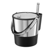Oggi Insulated Ice Bucket, 4 Quart / 3.8 L, Stainless Steel, Black