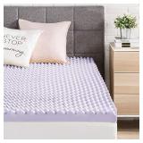 Best Price Mattress 3 Inch Egg Crate Memory Foam Mattress Topper with Soothing Lavender Infusion, CertiPUR-US Certified, Twin
