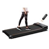 TODO Under Desk Treadmill Electric Portable Walkstation Installation Free, Slim Flat with Remote Control and LED Display, Walking Jogging for Home Office Use