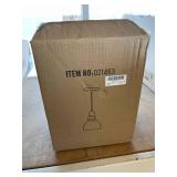 LANROS Industrial Mini Pendant Lighting with Handblown Clear Seeded Glass Shade, Adjustable Cord Farmhouse Lamp Ceiling Pendant Light Fixture for Kitchen Island Restaurant Kitchen Sink, Black, 1 Pack