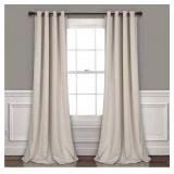 Lush Decor Curtains-Grommet Panel with Insulated Blackout Lining, 84" L Pair, Wheat