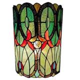 Amora Lighting Tiffany Style Wall Lamp 2 Light Stained Glass Green Blue Vintage Antique for Hallway Bedroom Living Room 10" Wide 13.5" Tall Gift AM247WL10B, Multicolored