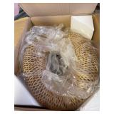 Pendant Lighting for Kitchen Island, XINDAR Modern Twist Hanging Light Kit Bamboo 1 Light Dining Room Pendant Lamp in Beige (23.5 inch)