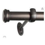 2- Decopolitan 27941-36CO End Cap Single Rod, 36 to 72-Inch, Toasted Copper