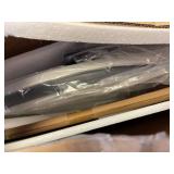 Walker Edison Cora Modern Round Faux Marble Top Coffee Table with X Base, 36 Inch, Marble and Black