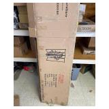 Roundhill Bamboo Print 4-Panel Framed Room Screen/Divider, black