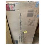 Seville Classics Stainless Commercial-Grade Work Table Steel Wire Shelf Kitchen NSF-Certified Storage, 49" W x 24" D x 35.5" H, Chrome