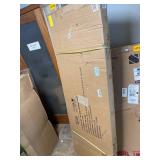 Alpine Corporation MLT102 Waterfall Fountain with Stones and Light, 24"L x 10"W x 72"H, Silver Mirror