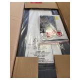 Alpine Corporation MLT102 Waterfall Fountain with Stones and Light, 24"L x 10"W x 72"H, Silver Mirror