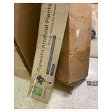 Fopamtri Artificial Fiddle Leaf Fig Tree 4.3 Feet Feaux Ficus Lyrata Plant with 44 Leaves Faux Plant for Indoor Outdoor Fake Plants