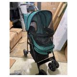 Pet Gear No-Zip Happy Trails Lite Pet Stroller for Cats/Dogs, Zipperless Entry, Easy Fold with Removable Liner, Safety Tether, Storage Basket + Cup Holder,