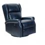 Baksoho Faux Leather Manual Swivel Recliner with Metal Base- Retail:$579.99