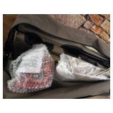 Coleman Camping Cot, Air Mattress, and Pump Combo | Folding Camp Cot and Air Bed with Side Tables and Battery Operated Pump- Retail $161.99