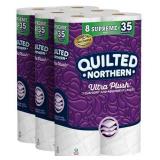 Quilted Northern Ultra Plush Toilet Paper, 24 Supreme Rolls = 105 Regular Rolls, 3-ply Bath Tissue