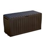 Keter Marvel Plus 71 Gallon Outdoor Storage Deck Box, Espresso Brown