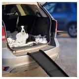 Pet Ramp for Cars â Folding, Non-Slip Ramp for Dogs to Get into a Car, Truck, SUV or RV â Portable Pet Ramps with Raised Sides by PETMAKER (61-inch)