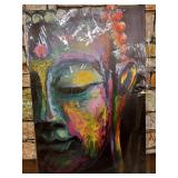 Buddha Wall Art Canvas Painting for Living Room Decorations Colorful Buddha Face Prints Artwork Zen Decor Thai Religion Modern Meditation Study Room Bedroom Framed Posters Yoga Picture 32x48 Inch